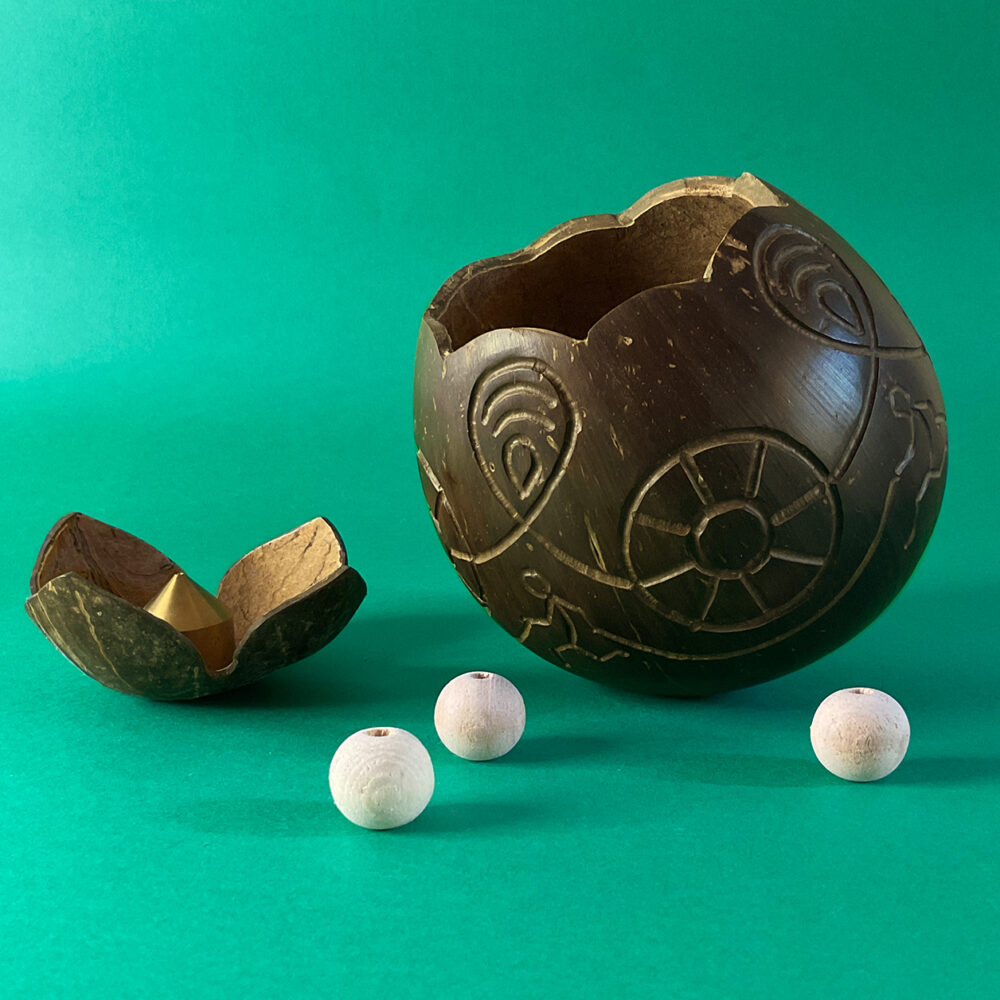 Cartwheel Man Coconut Shell Bowl